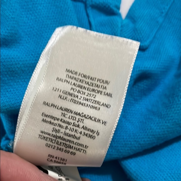 Polo by Ralph Lauren Men's Vibrant Blue Polo Shirt 100% Cotton Slim Fit Large - Picture 8 of 8